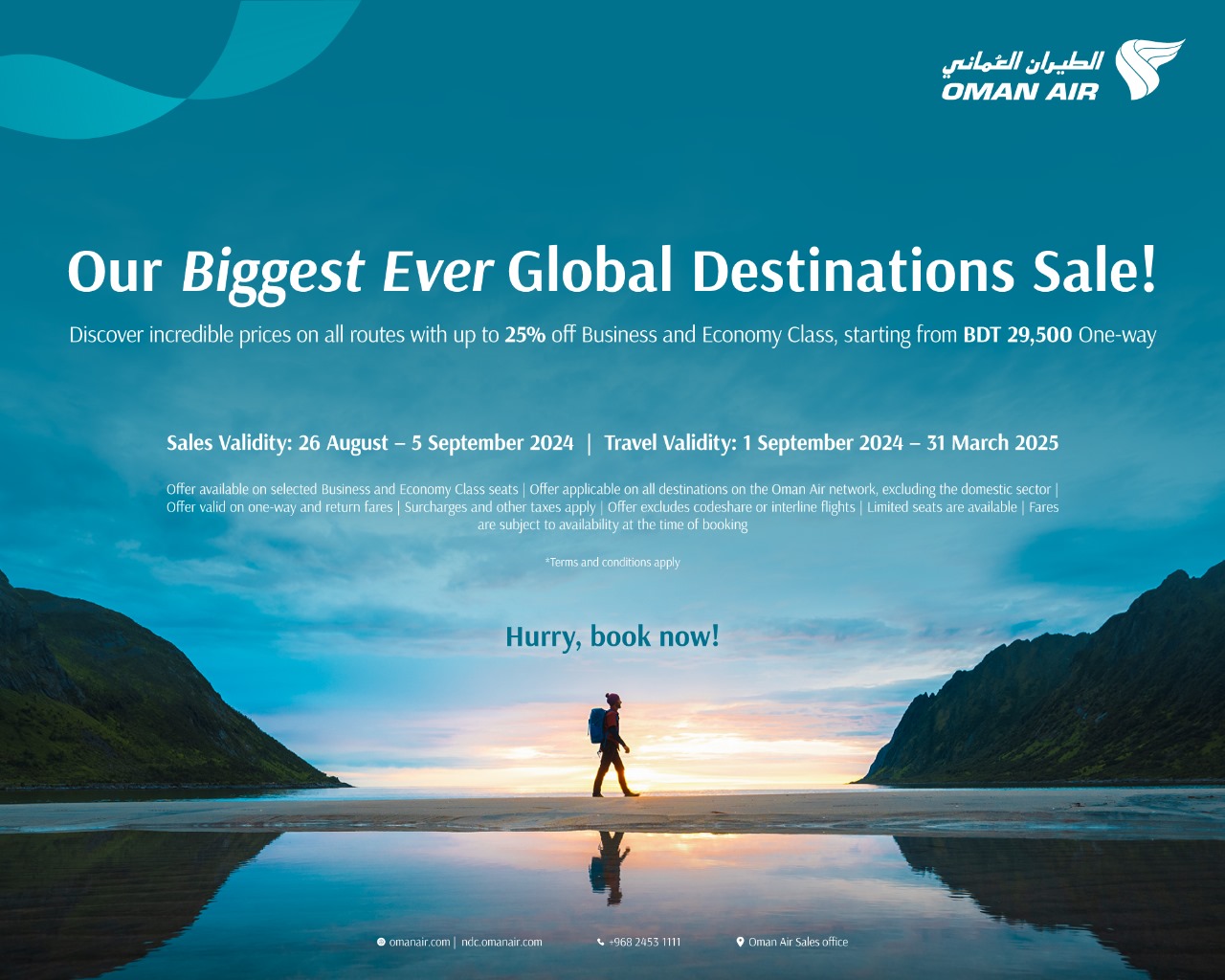 Oman Air Launches Biggest Ever Global Destinations Sale